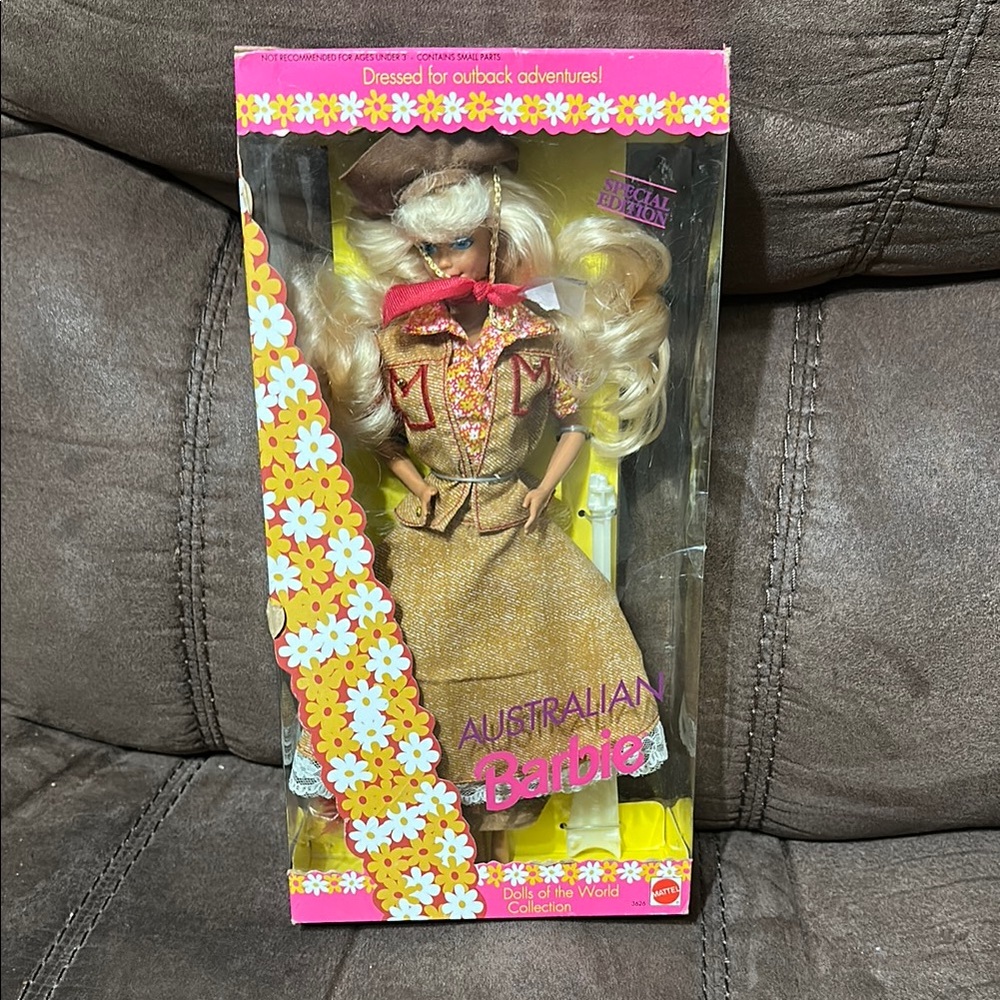 Barbie Australian Doll with Tan and Red Outfit